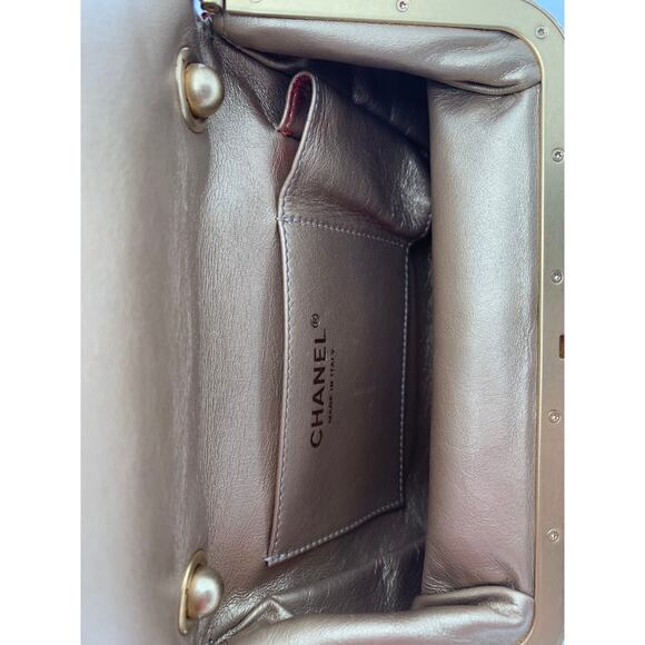 CHANEL My Crush Lambskin Flap Bag Red Gold Quilted Leather - Picture 6 of 8